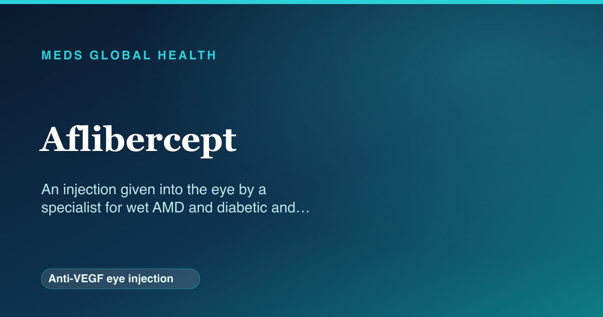 Aflibercept (Anti-VEGF eye injection) — Meds Global Health reference card