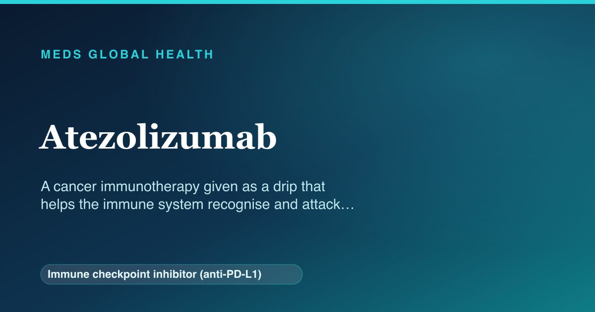 Atezolizumab (Immune checkpoint inhibitor (anti-PD-L1)) — Meds Global Health reference card