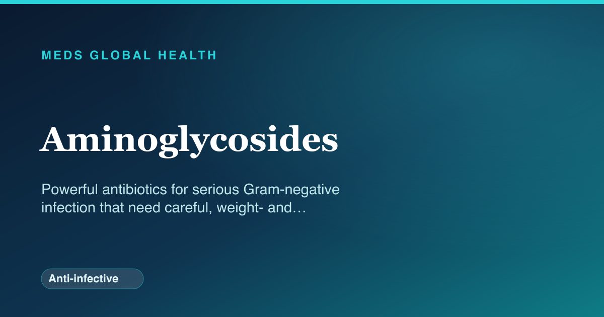 Aminoglycosides (Anti-infective) — Meds Global Health drug-class reference