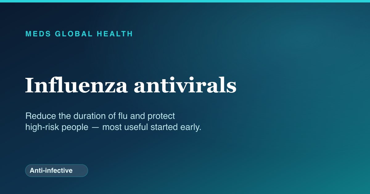 Influenza antivirals (Anti-infective) — Meds Global Health drug-class reference