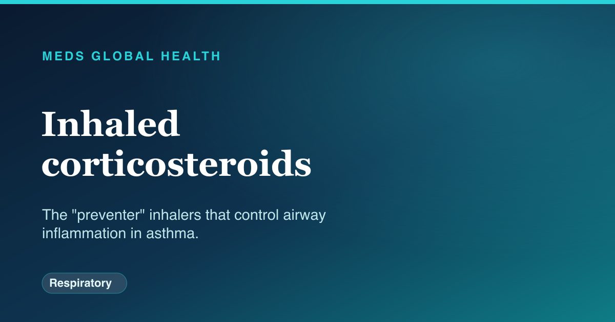 Inhaled corticosteroids (Respiratory) — Meds Global Health drug-class reference