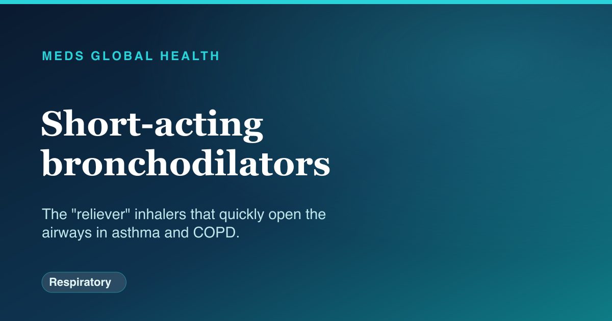 Short-acting bronchodilators (Respiratory) — Meds Global Health drug-class reference