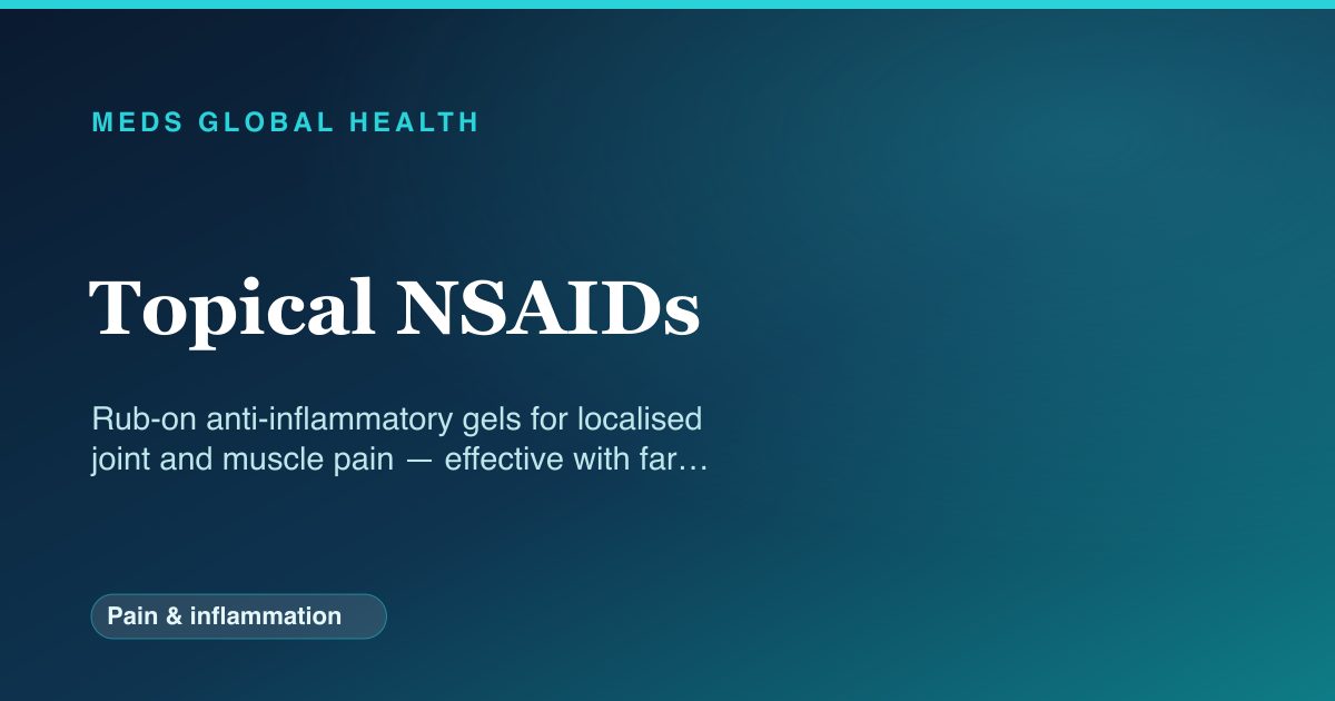 Topical NSAIDs (Pain & inflammation) — Meds Global Health drug-class reference