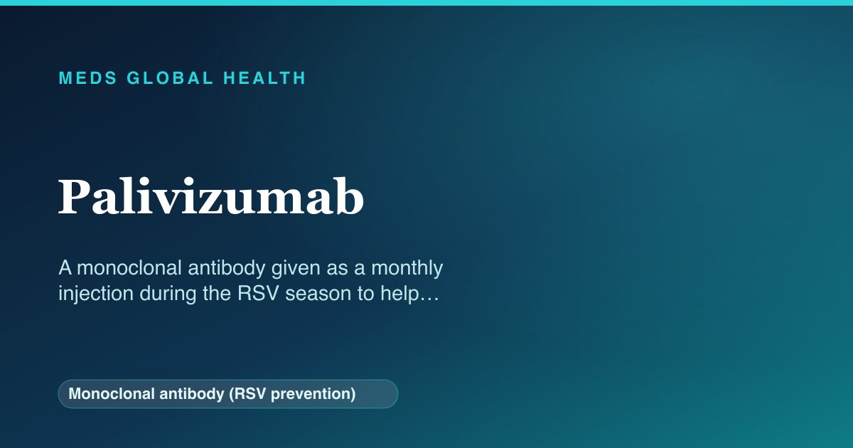 Palivizumab (Monoclonal antibody (RSV prevention)) — Meds Global Health reference card