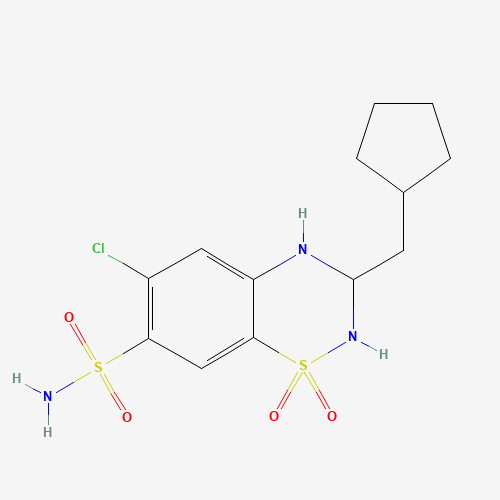 2D chemical (molecular) structure of Cyclopenthiazide